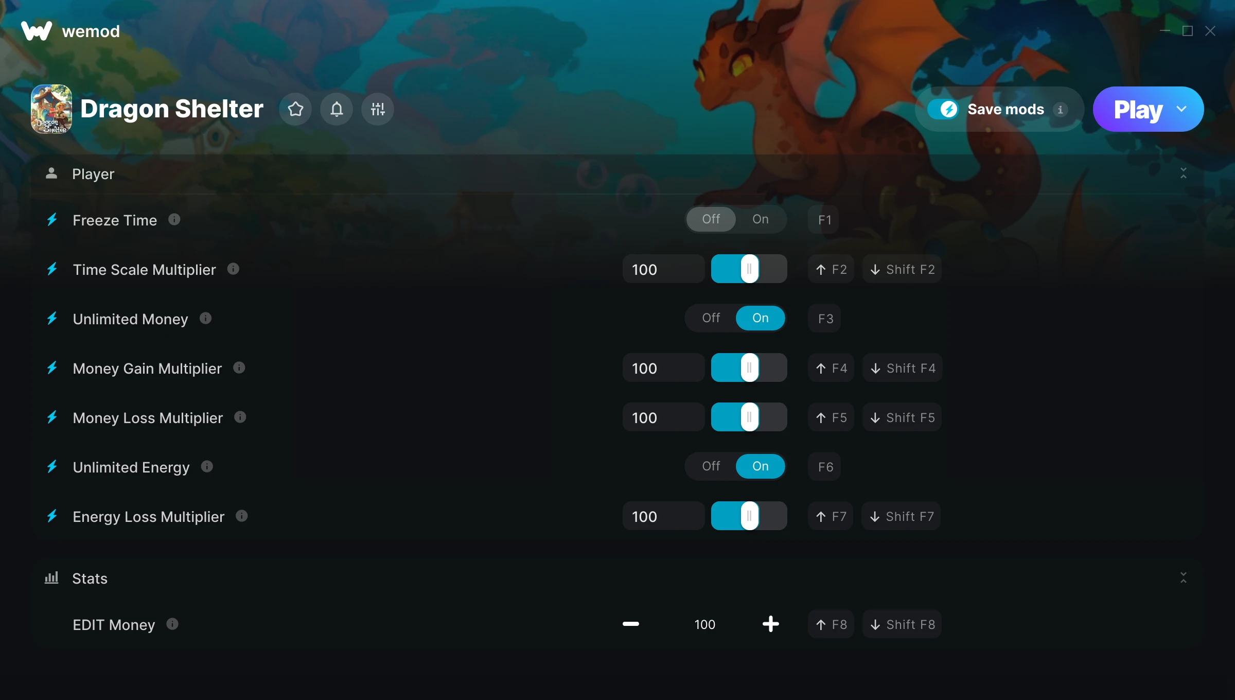 Dragon Shelter Trainer screenshot