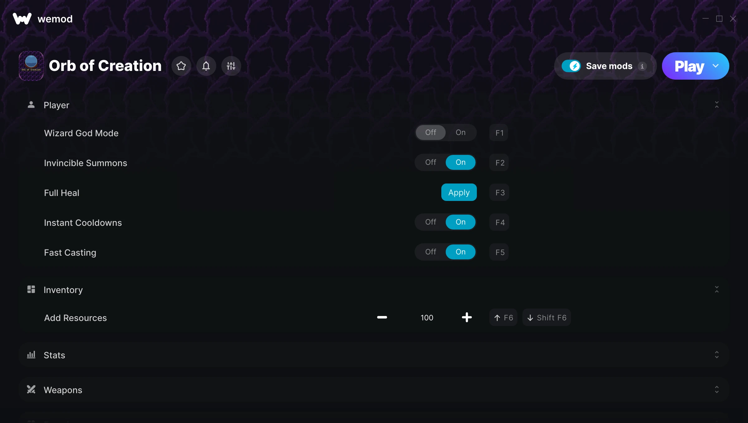 Orb of Creation Trainer screenshot