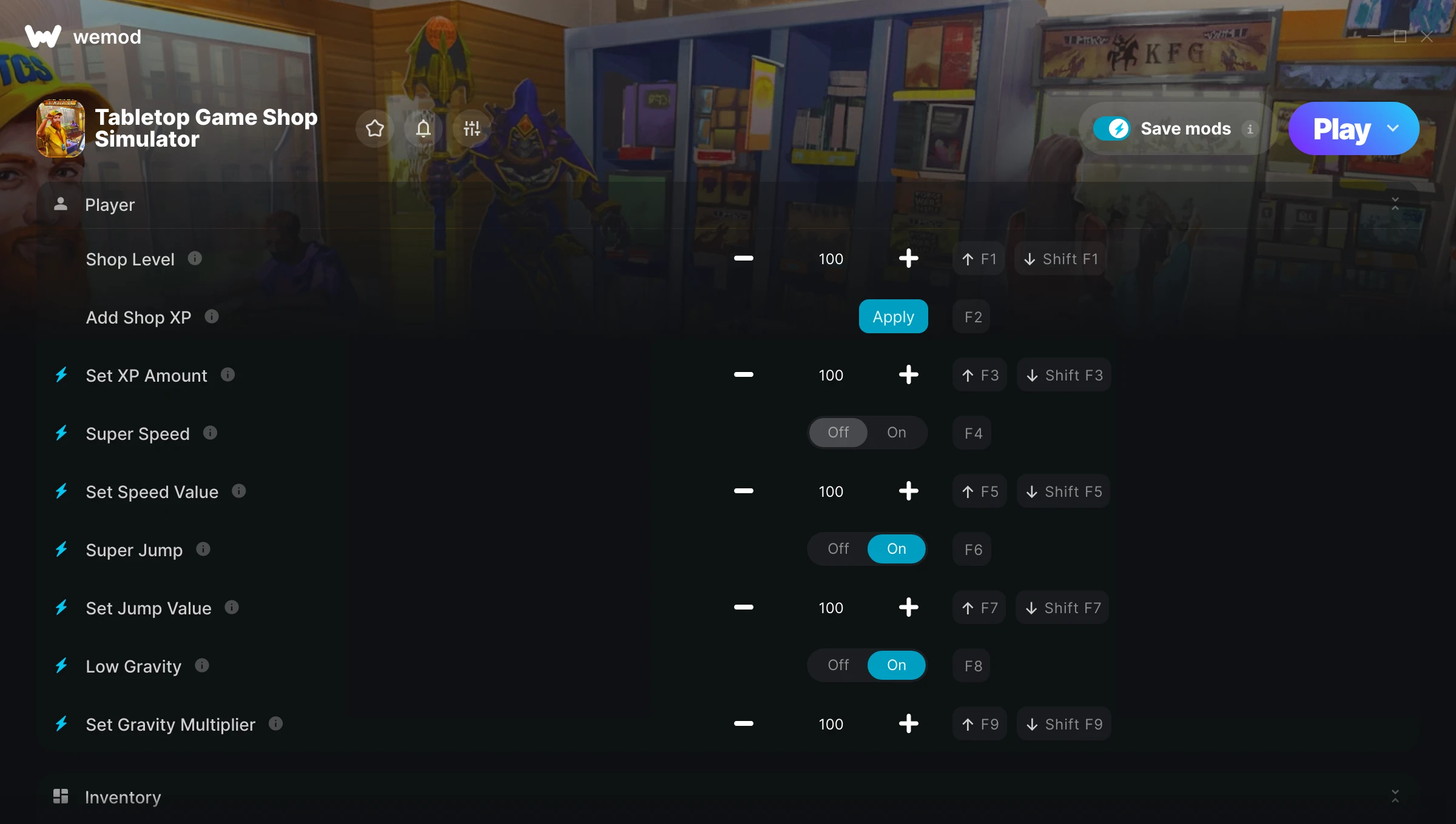 Tabletop Game Shop Simulator Trainer screenshot