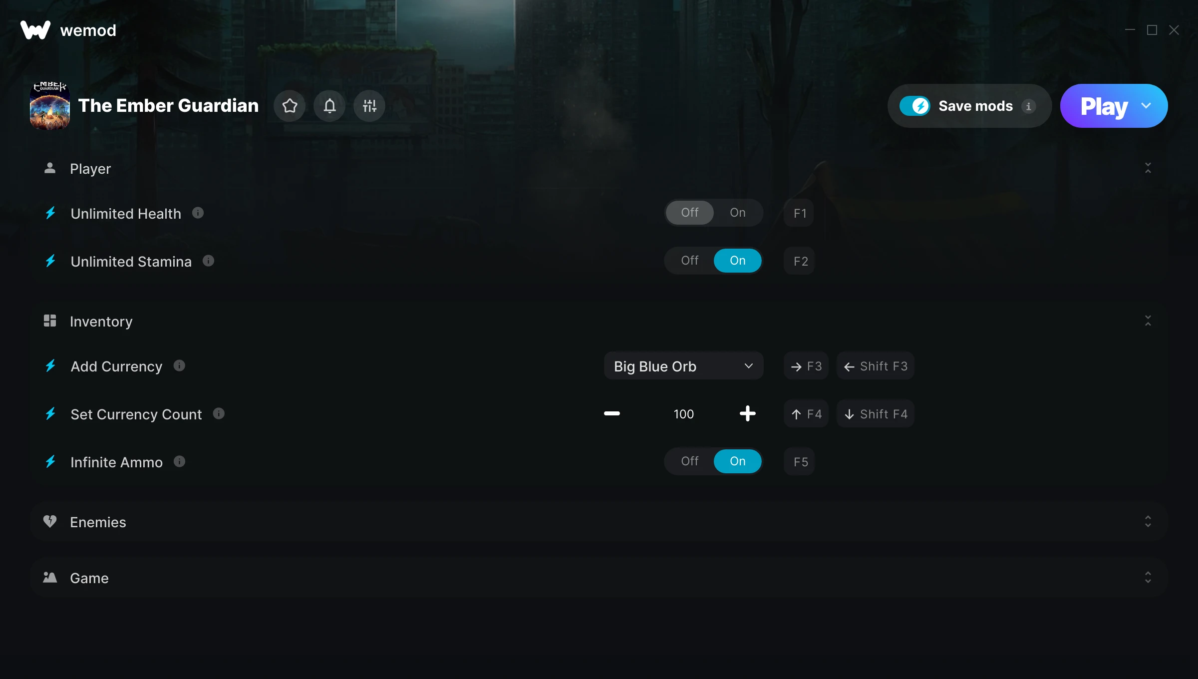 The Ember Guardian Trainer screenshot