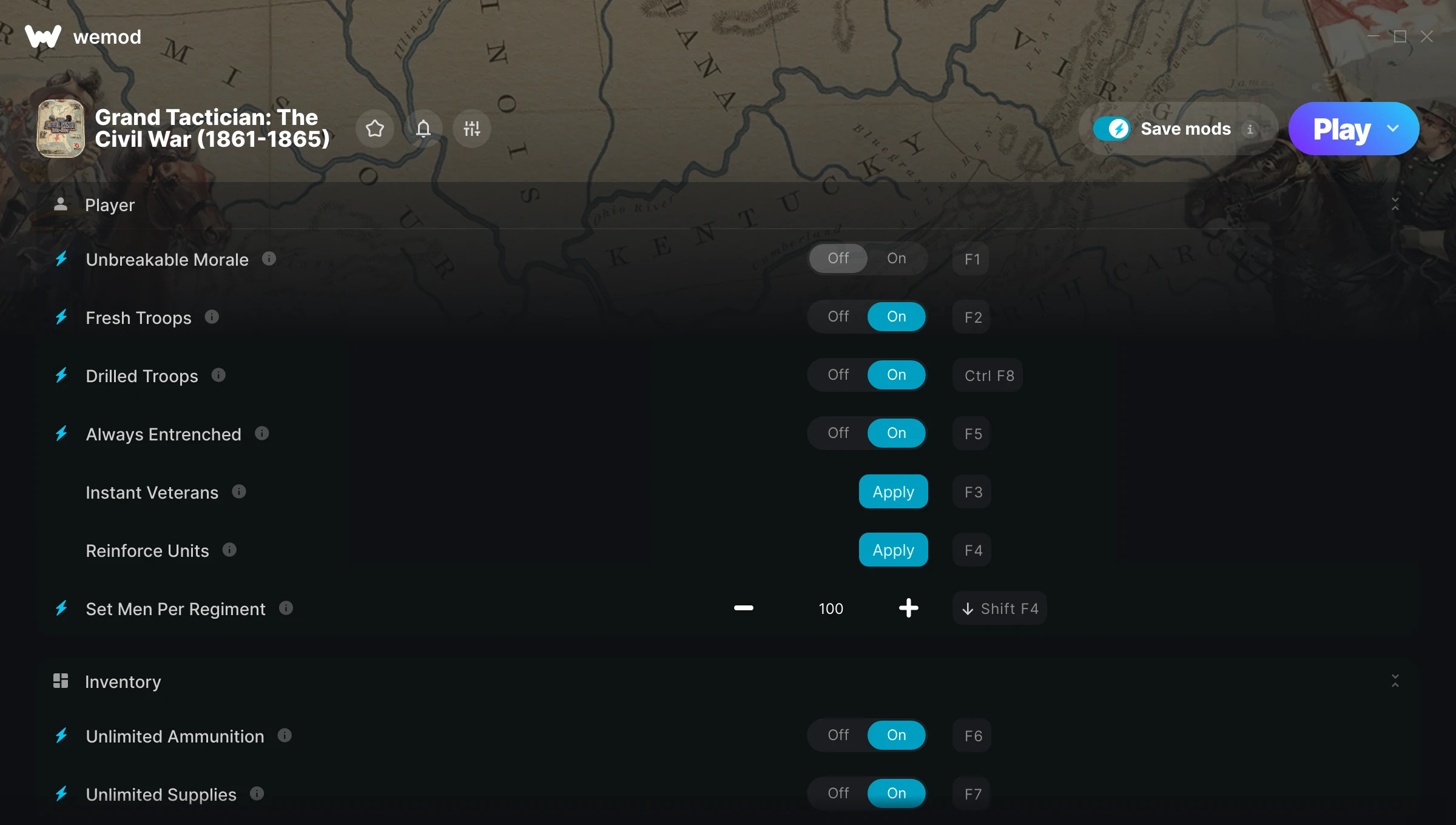Grand Tactician: The Civil War (1861-1865) Trainer screenshot