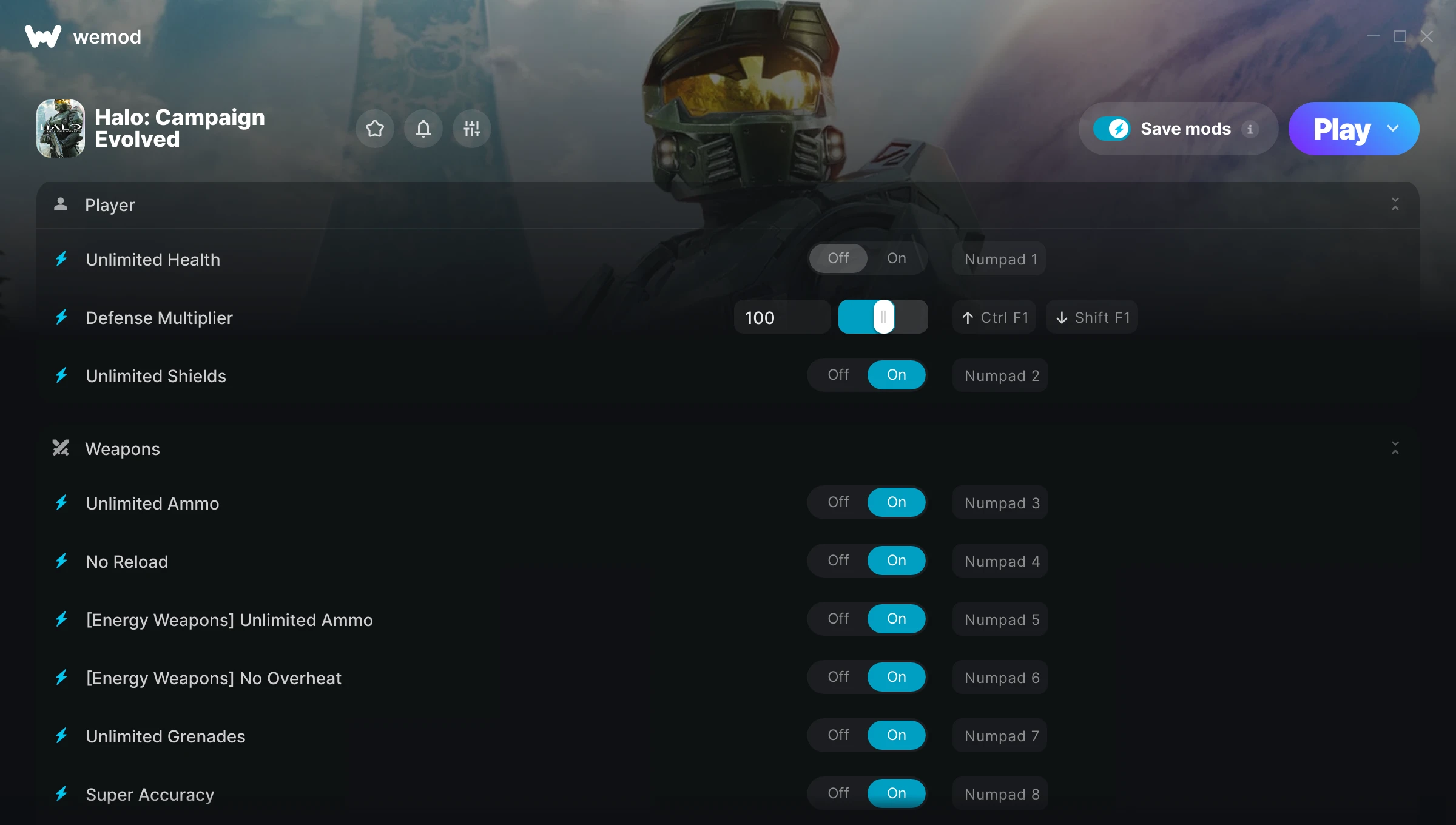 Halo: Campaign Evolved Trainer screenshot