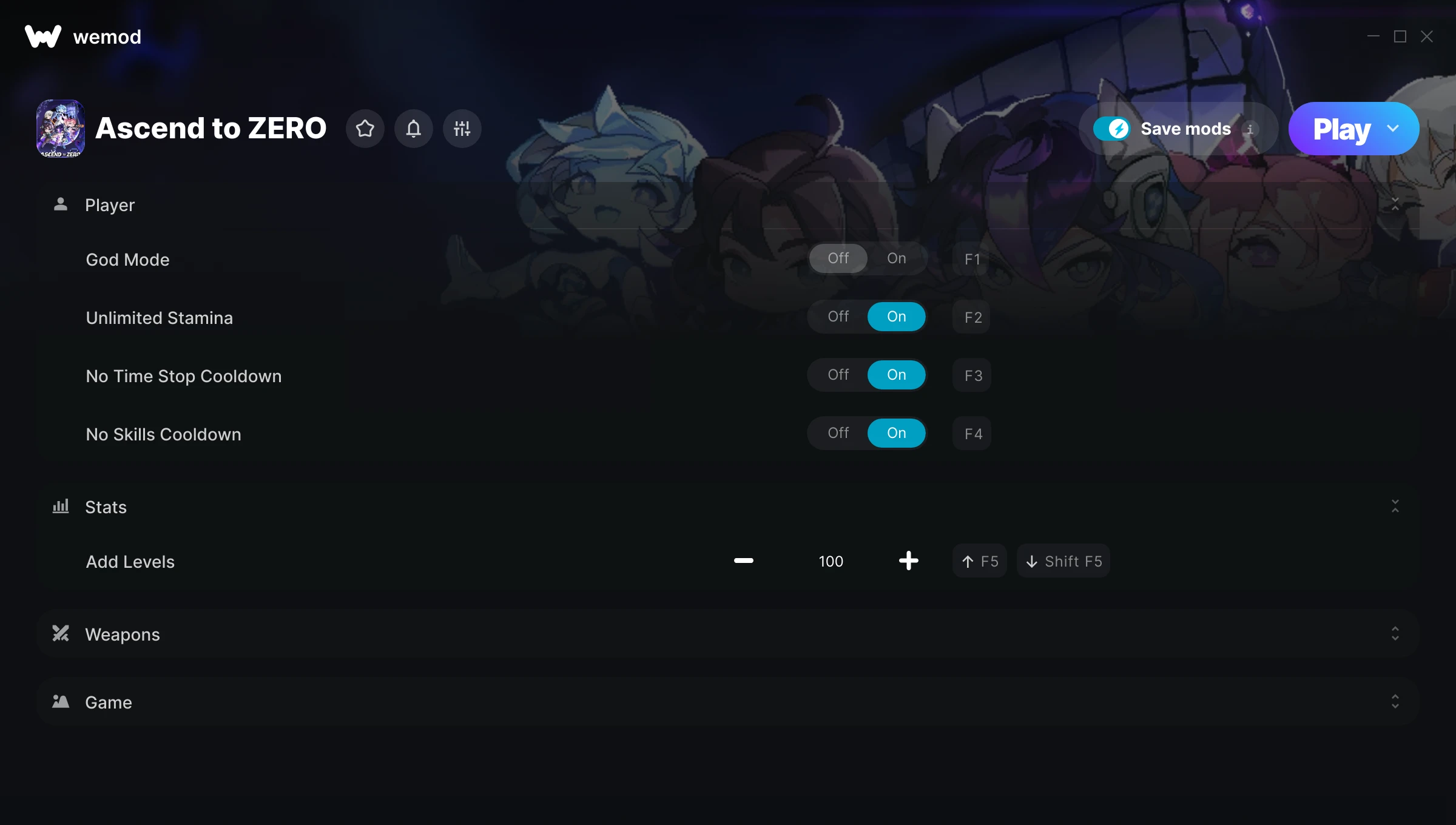 Ascend to ZERO Trainer screenshot