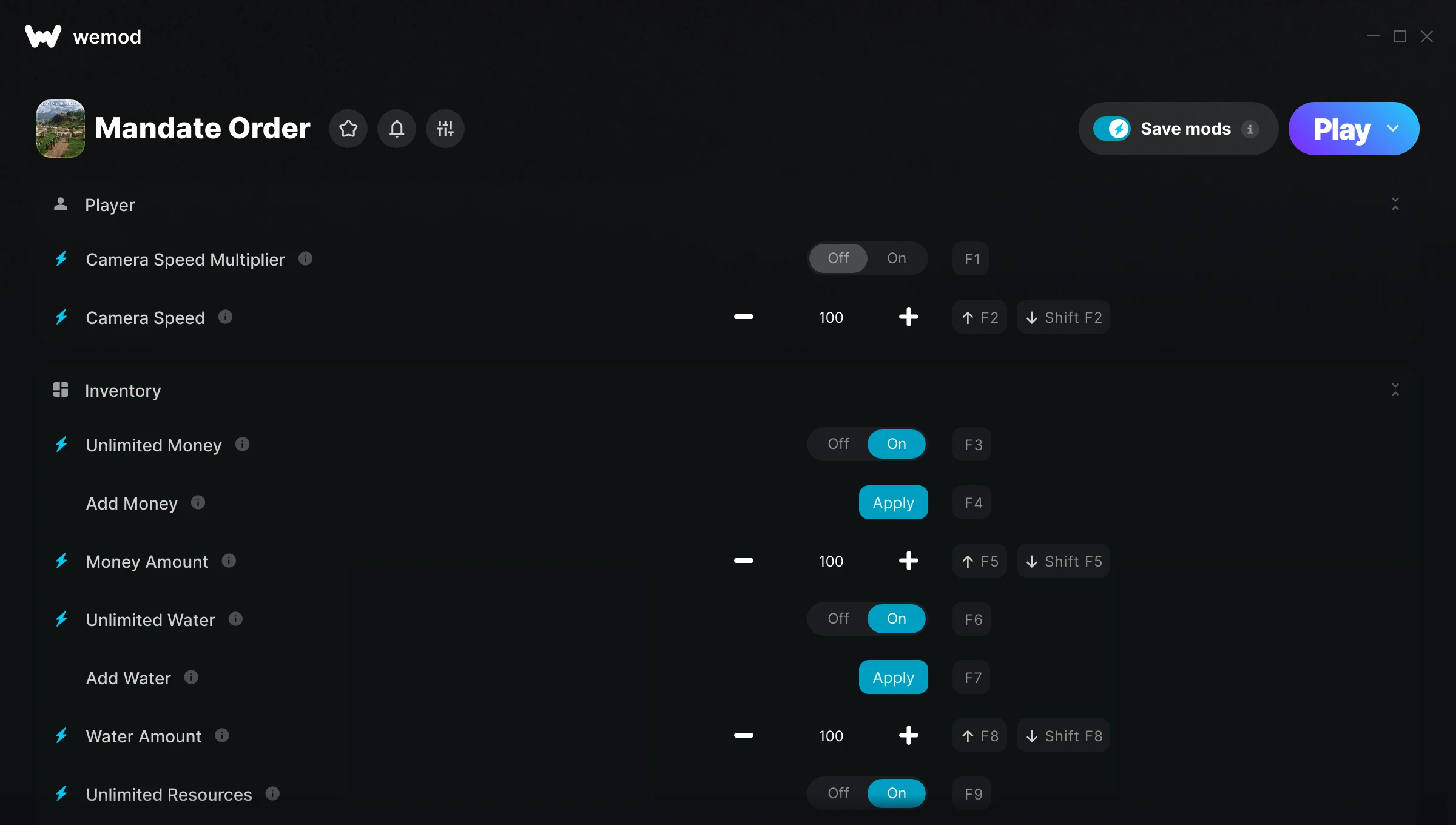 Mandate Order Trainer screenshot