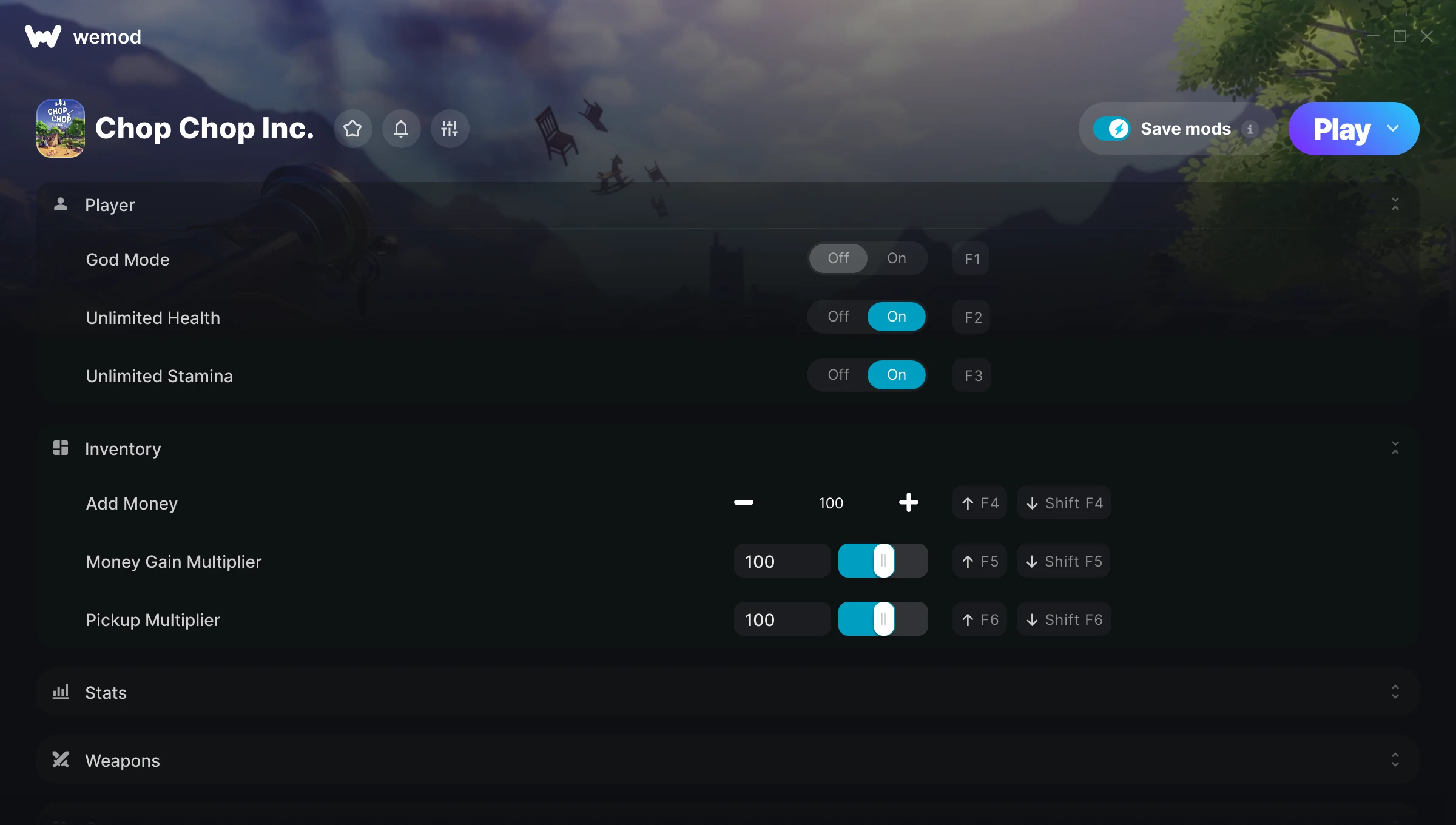 Chop Chop Inc. Trainer screenshot