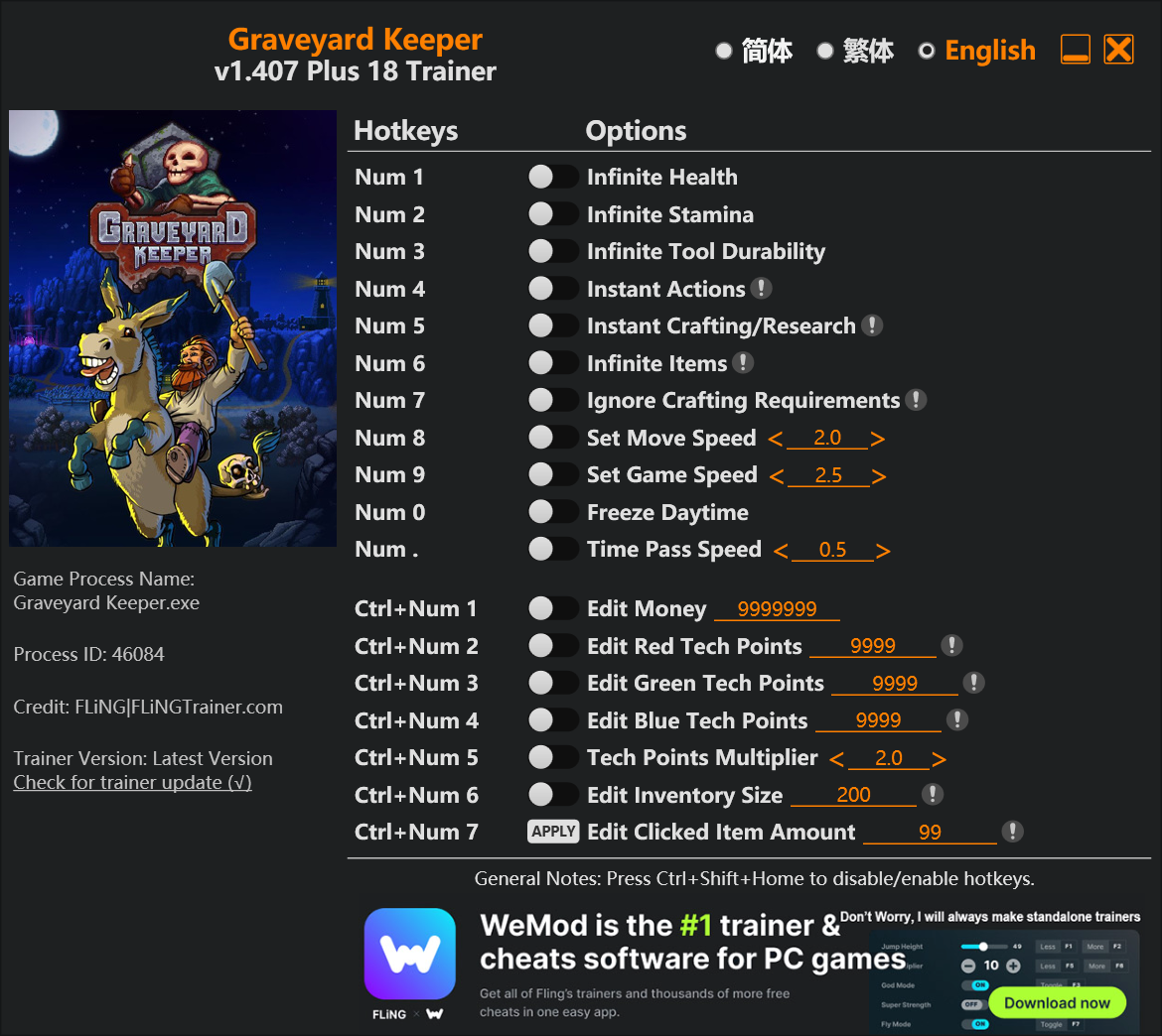 Graveyard Keeper 2 Trainer screenshot