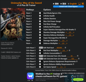 Onimusha: Way of the Sword Trainer screenshot