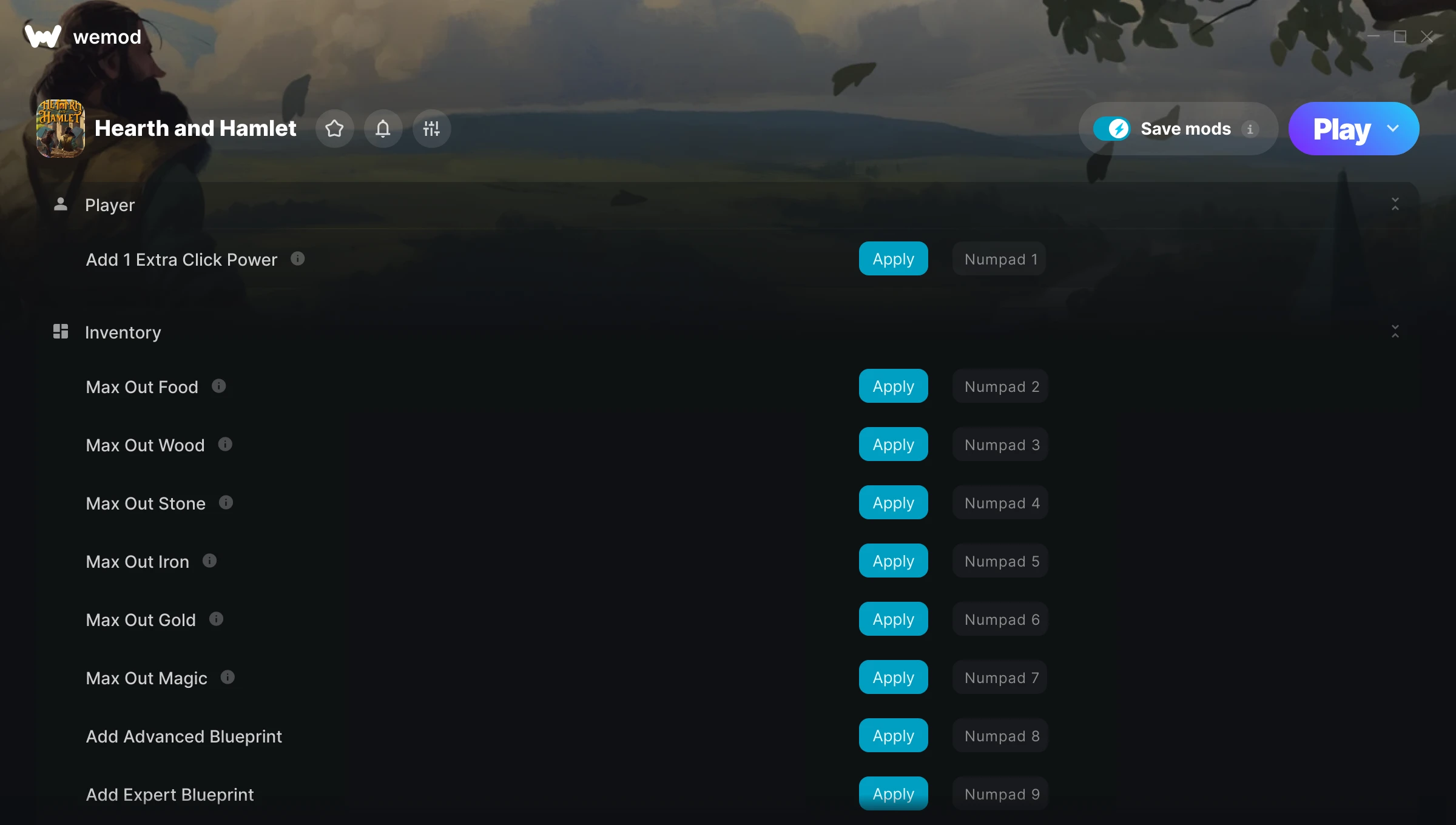 Hearth and Hamlet Trainer screenshot