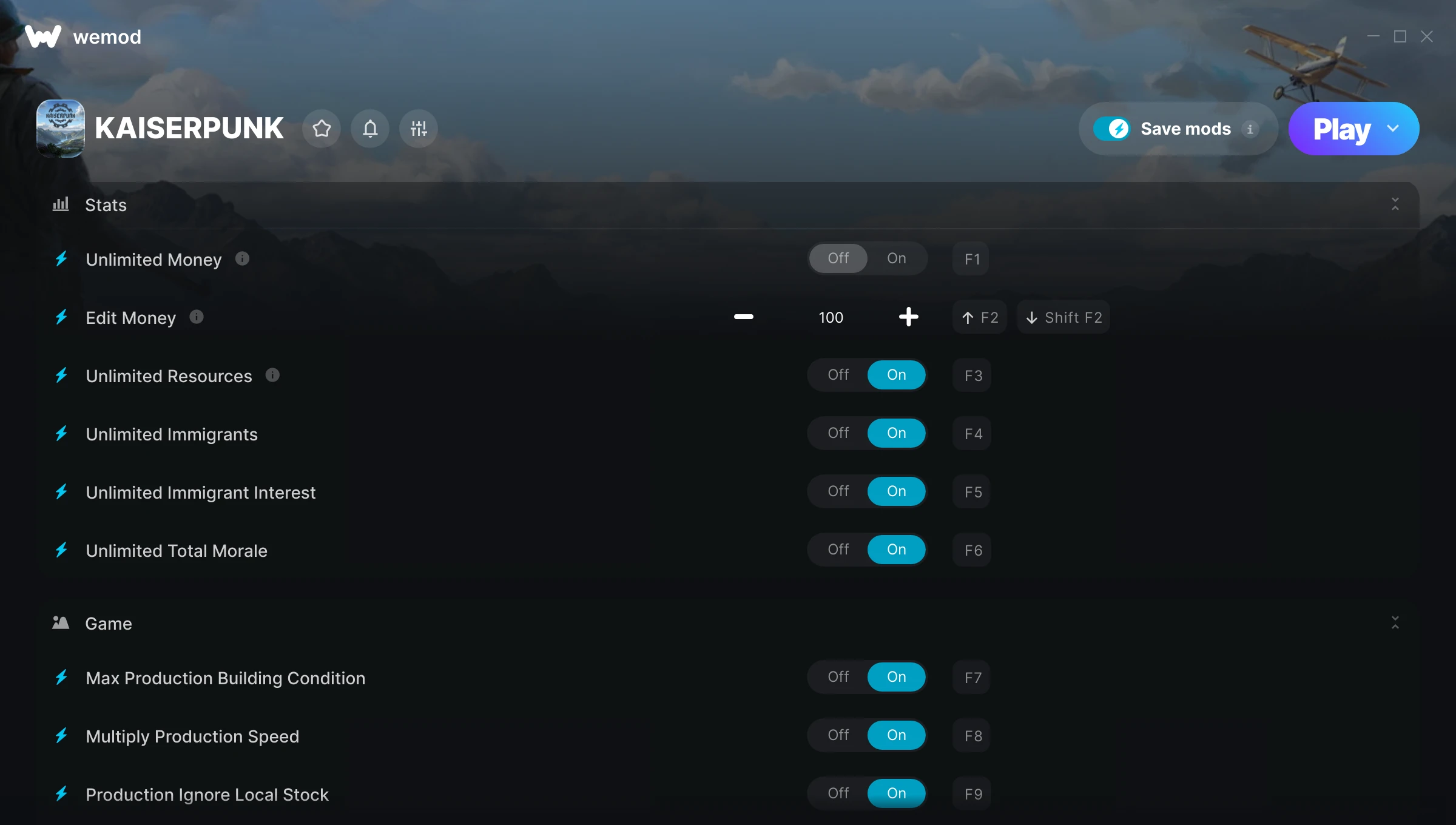 KAISERPUNK Trainer screenshot