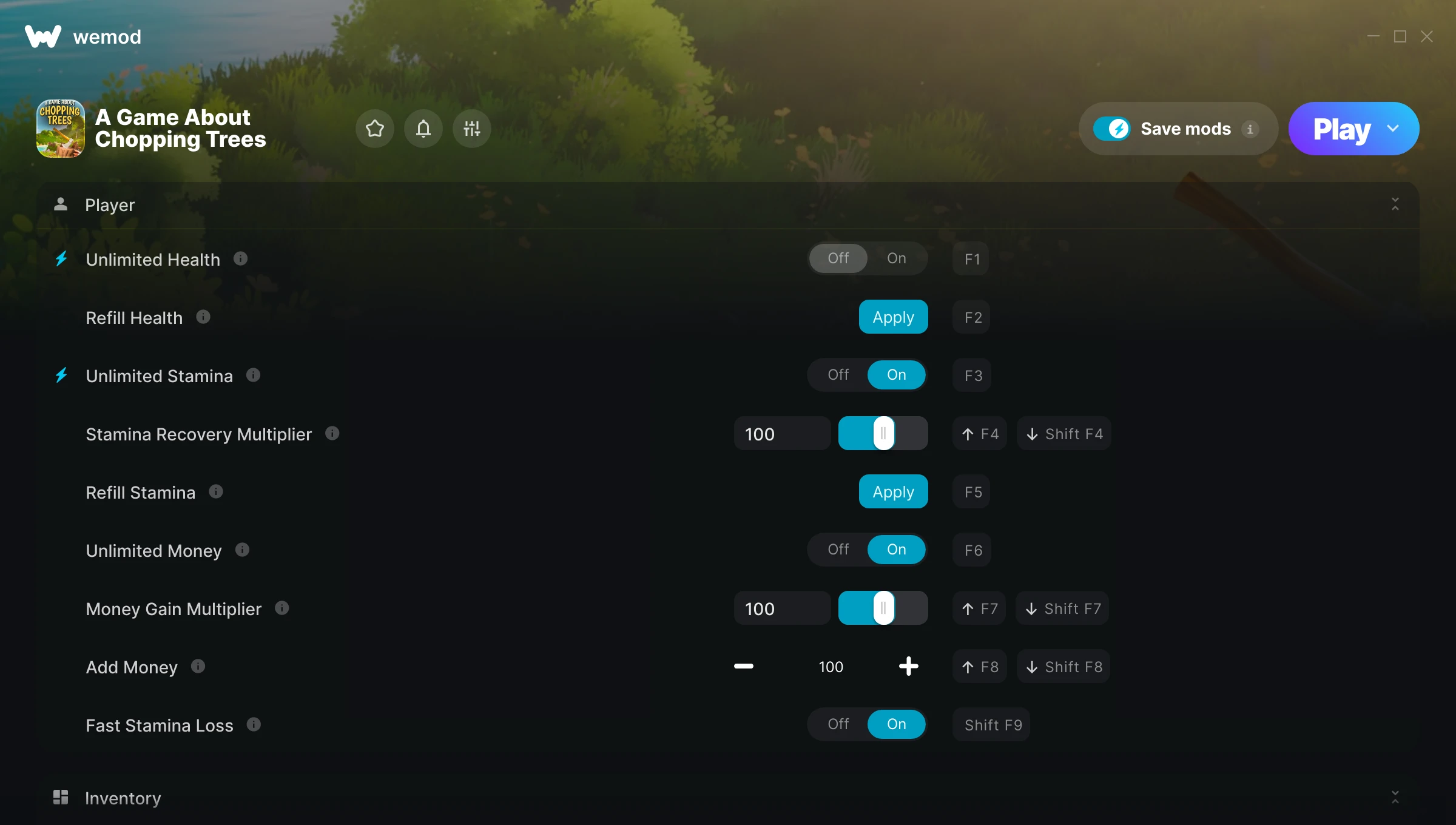A Game About Chopping Trees Trainer screenshot