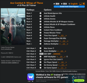 Ace Combat 8: Wings of Theve Trainer screenshot