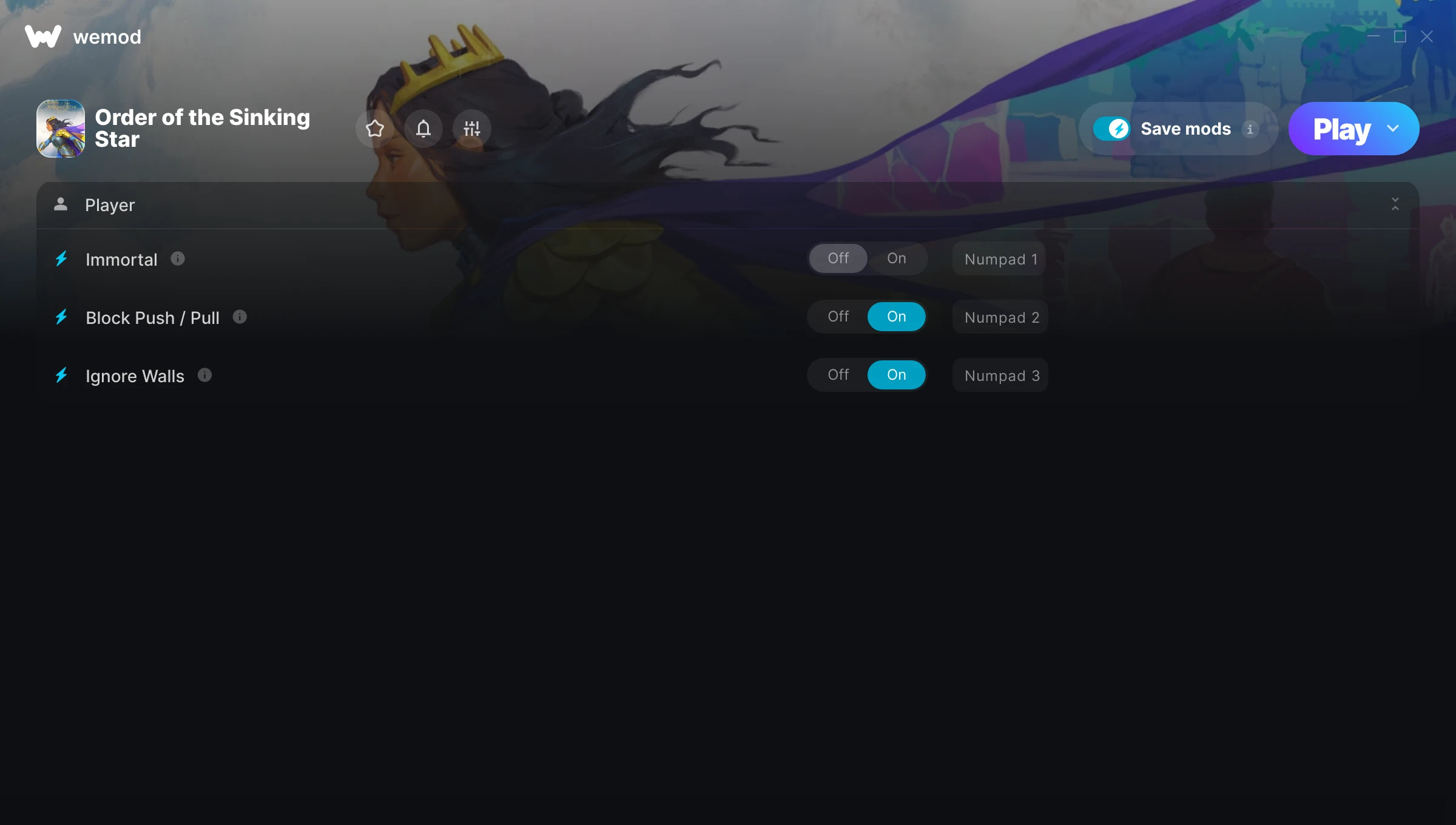 Order of the Sinking Star Trainer screenshot