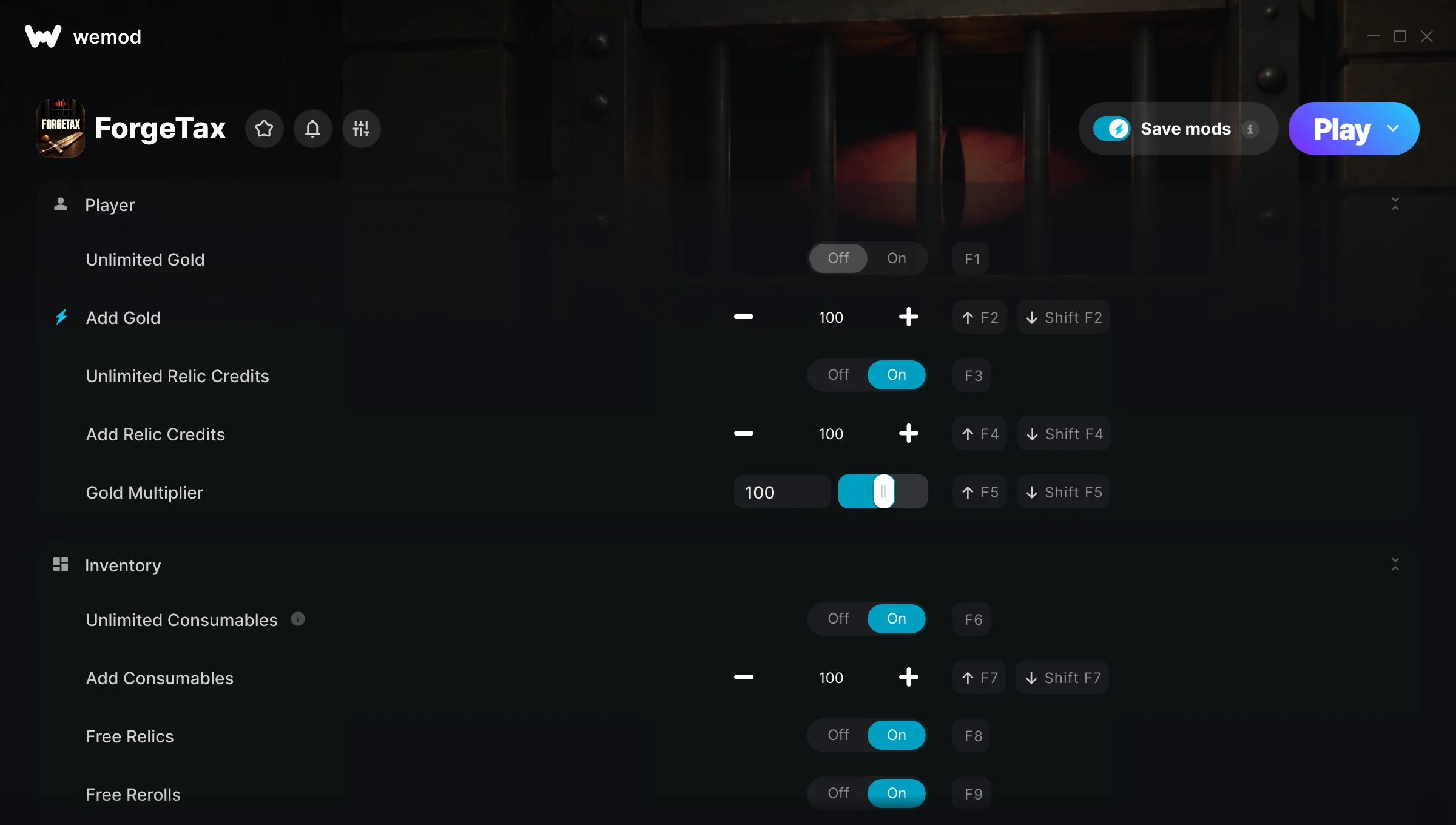 ForgeTax Trainer screenshot